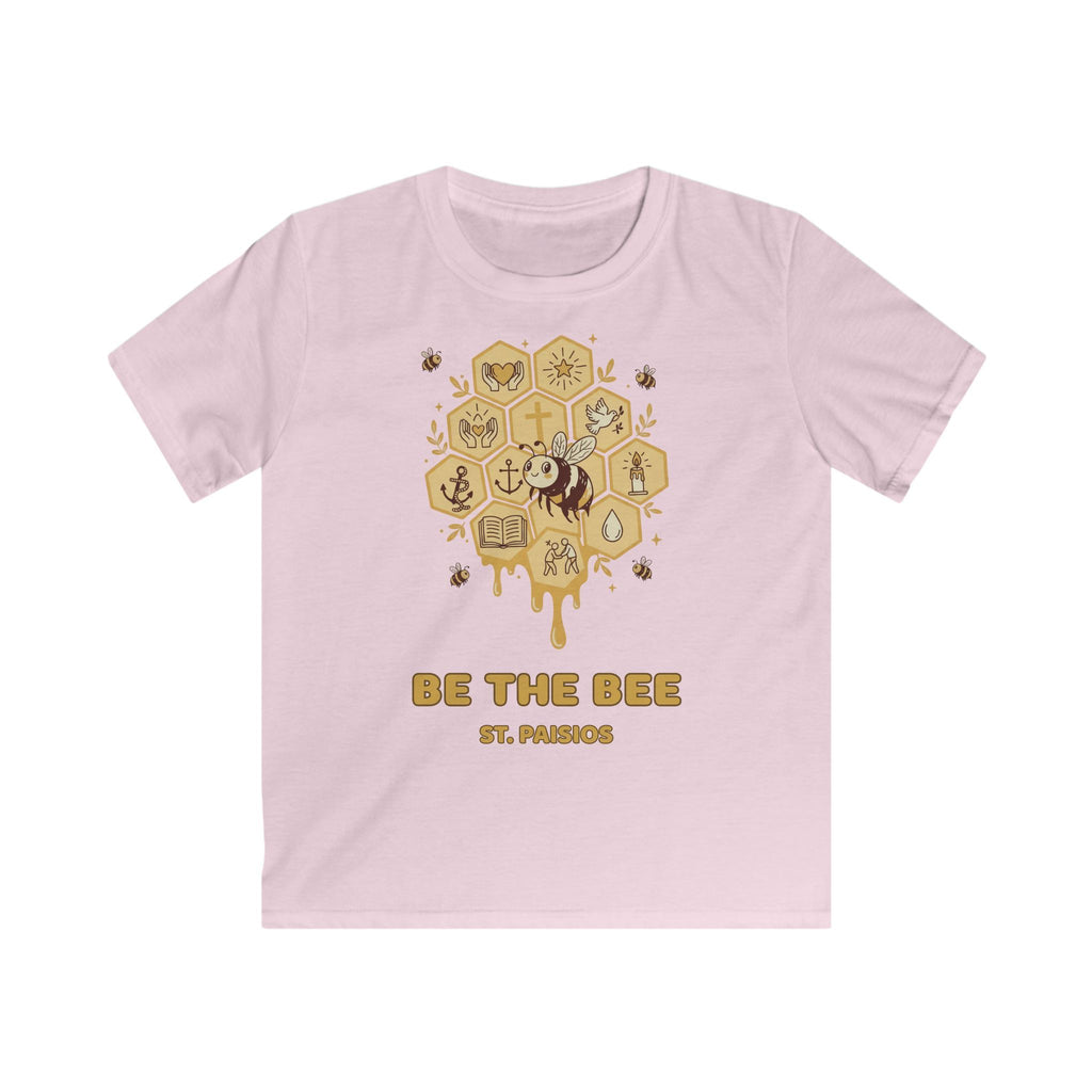 Rosa Kinder-T-Shirt „Be the Bee“ mit Bienenmotiv