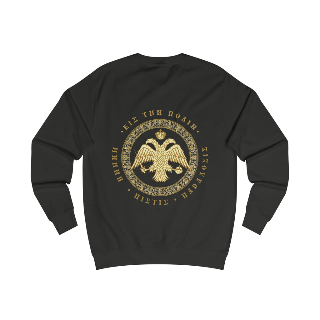 Classic Byzantine Sweatshirt – Doppeladler mit griechischem Siegel-Schriftzug