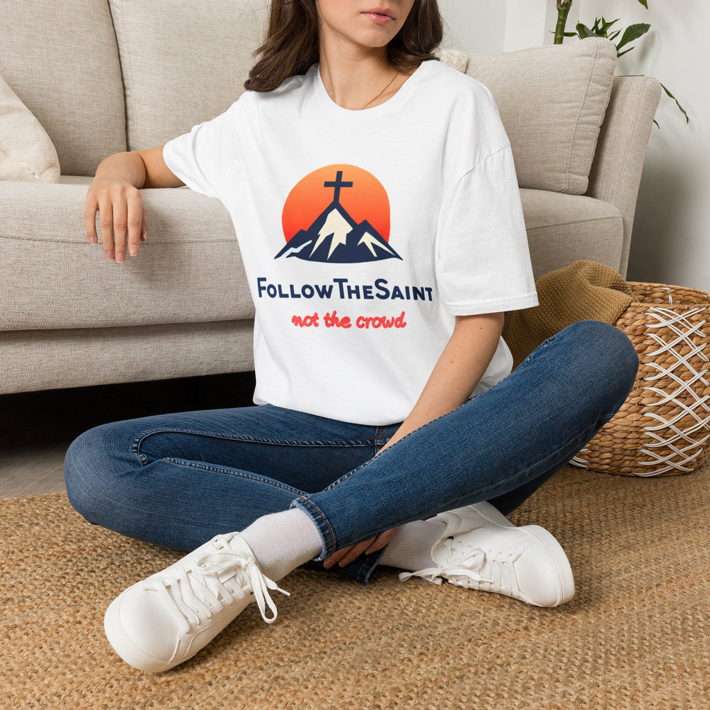 FollowTheSaint Mountain Cross T-Shirt - "not the crowd"