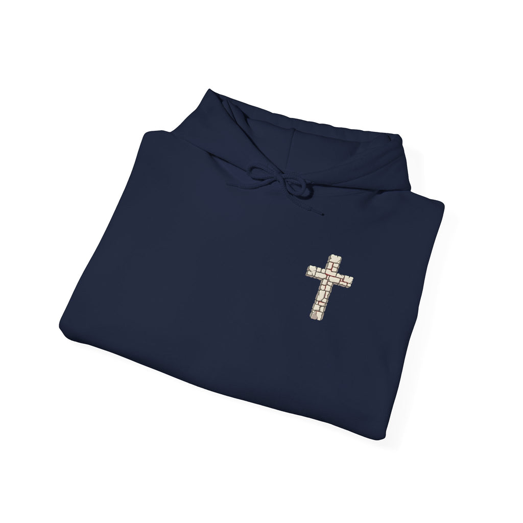 Unisex-Hoodie „Αν πεθάνεις πριν πεθάνεις…“ – Kreuzmotiv & orthodoxer Sinnspruch – Versandkostenfrei