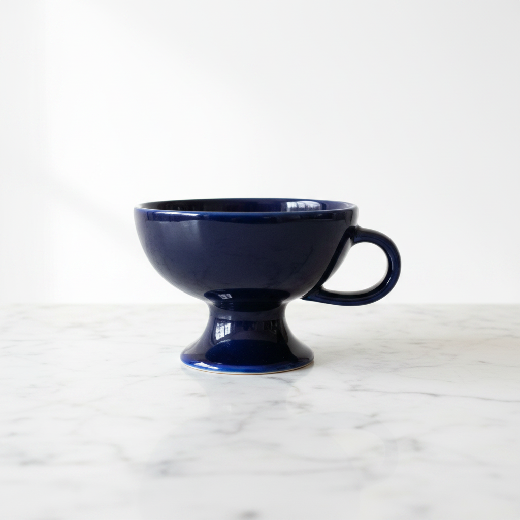 Blau – Seitenansicht auf Marmor